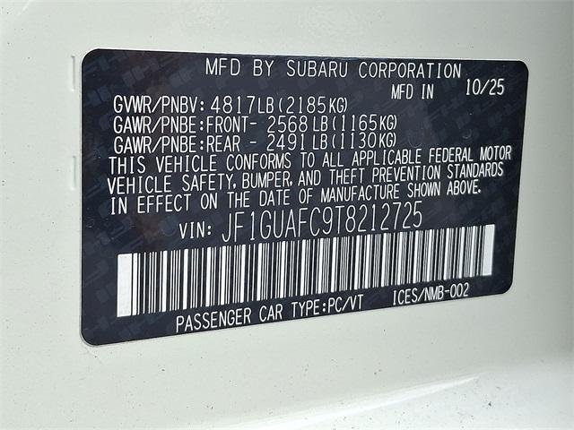 new 2026 Subaru Impreza car, priced at $28,636