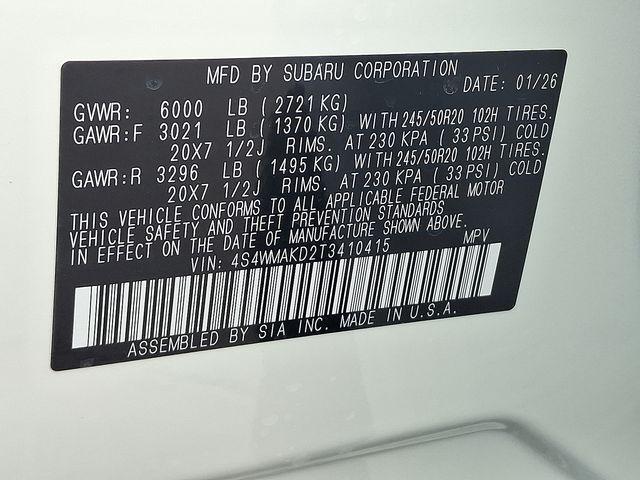 new 2026 Subaru Ascent car, priced at $49,760