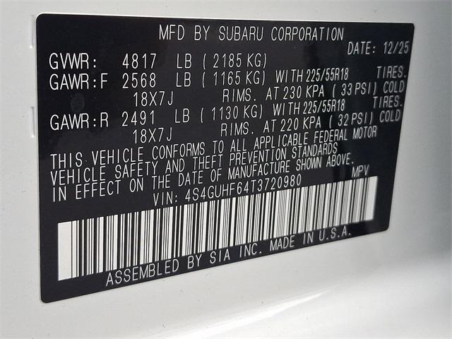 new 2026 Subaru Crosstrek car, priced at $30,920