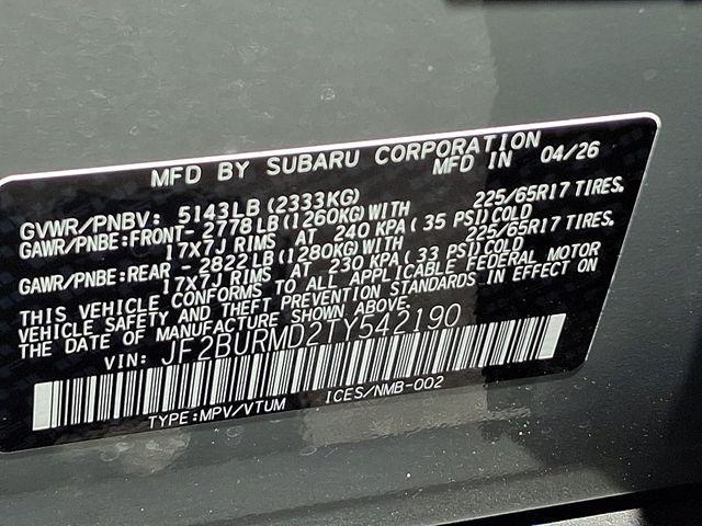 new 2026 Subaru Outback car, priced at $49,266