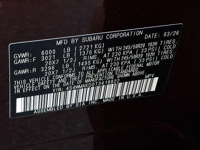 new 2026 Subaru Ascent car, priced at $49,760