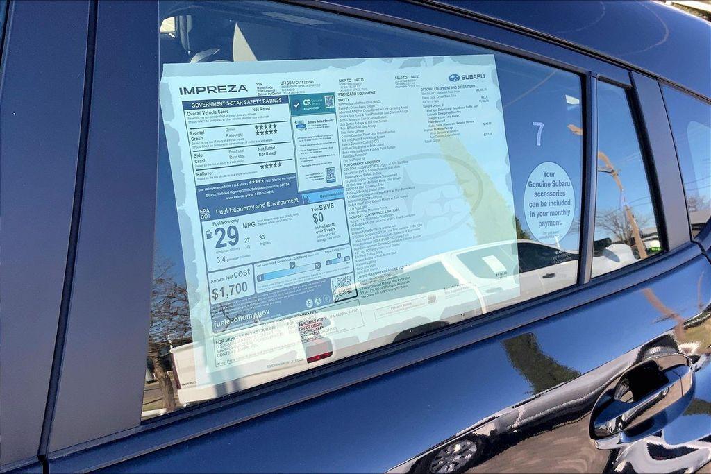 new 2026 Subaru Impreza car, priced at $30,634