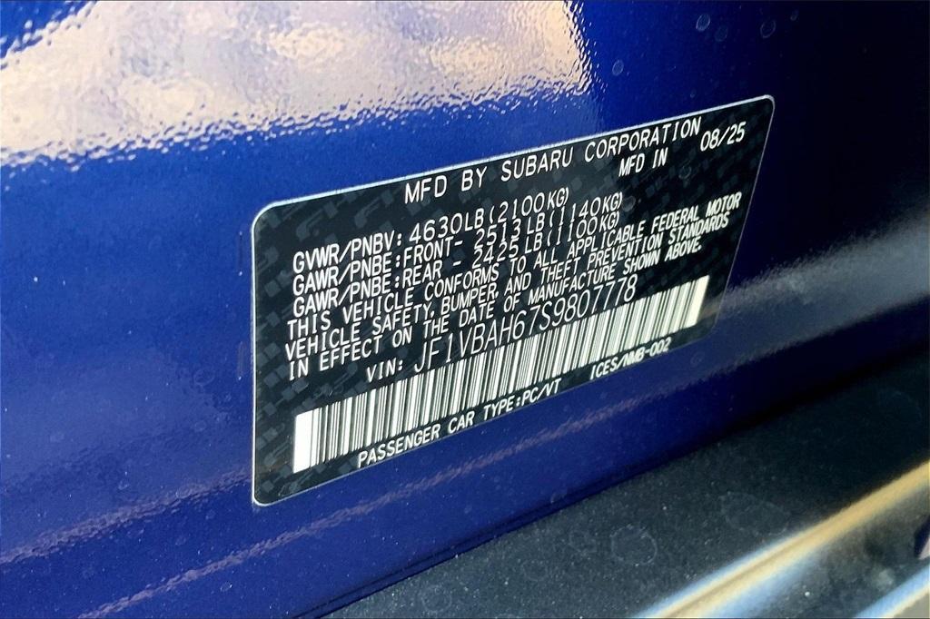 new 2025 Subaru WRX car, priced at $39,286