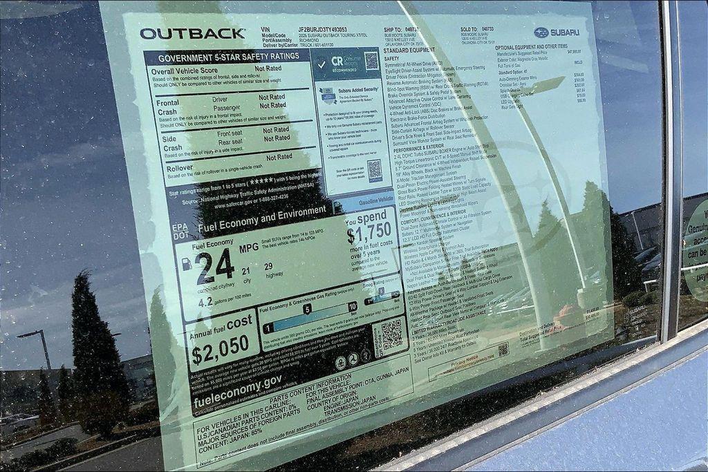 new 2026 Subaru Outback car, priced at $47,486