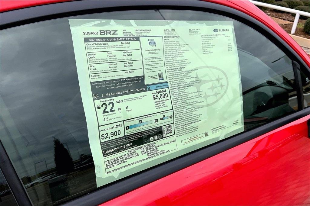 new 2025 Subaru BRZ car, priced at $39,069