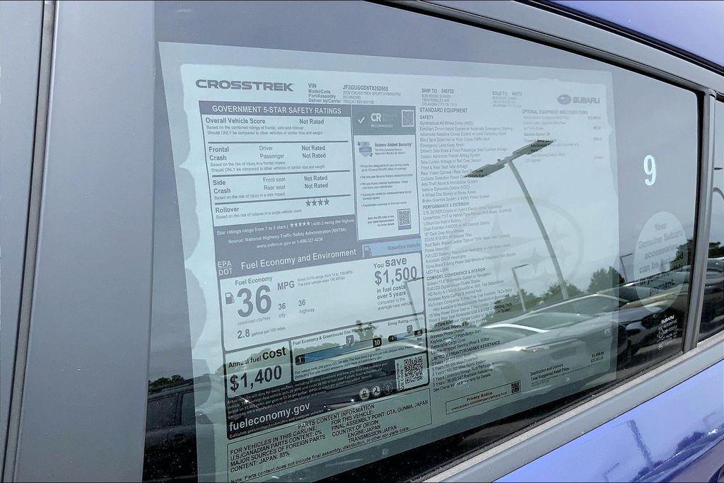 new 2026 Subaru Crosstrek car, priced at $37,761