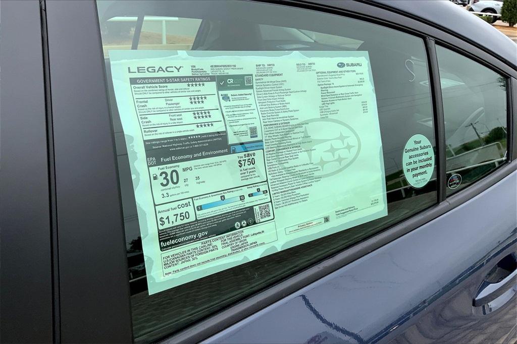 used 2025 Subaru Legacy car, priced at $28,844