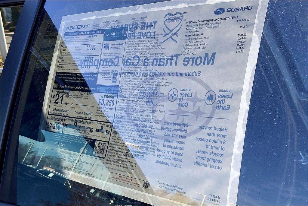 new 2026 Subaru Ascent car, priced at $47,080