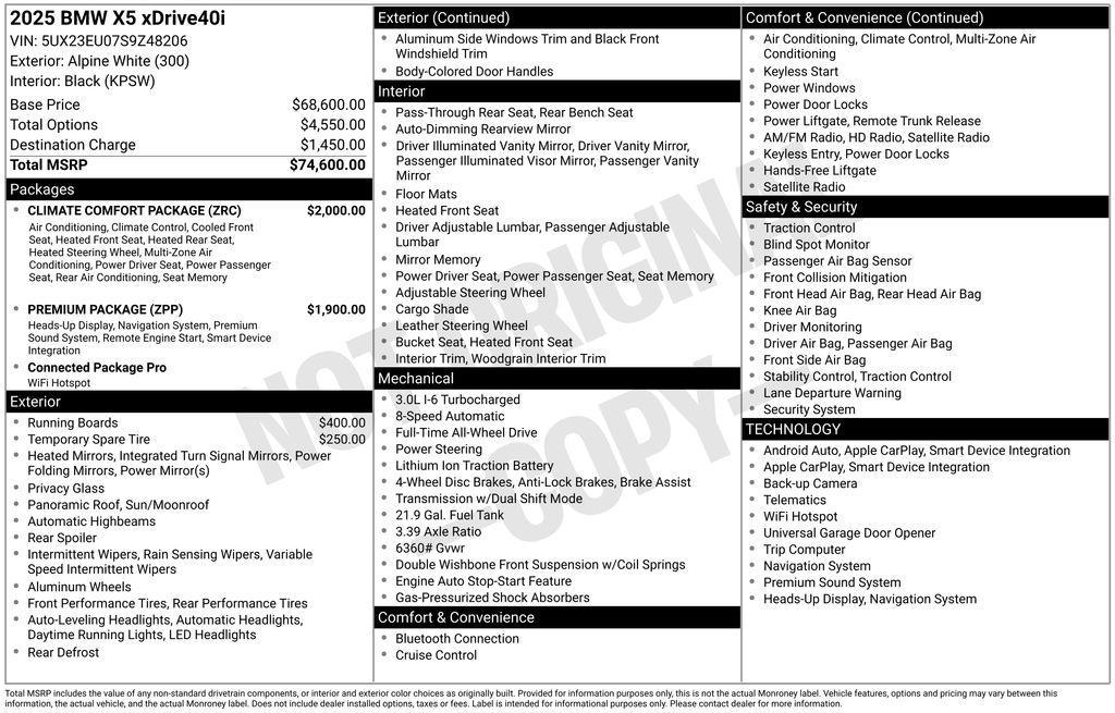 used 2025 BMW X5 car, priced at $51,610