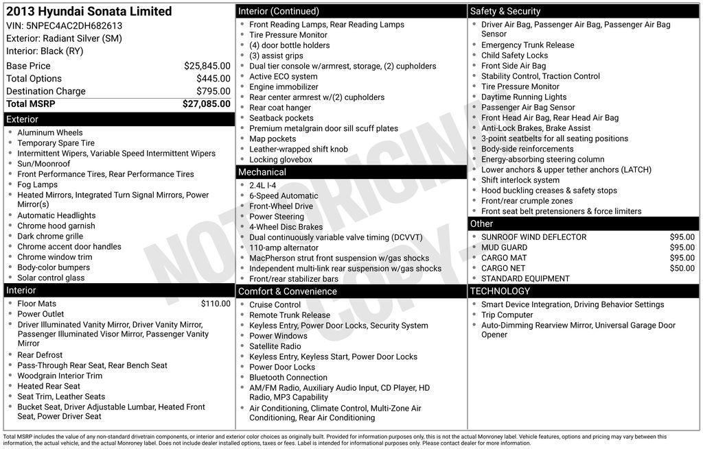 used 2013 Hyundai Sonata car, priced at $6,245
