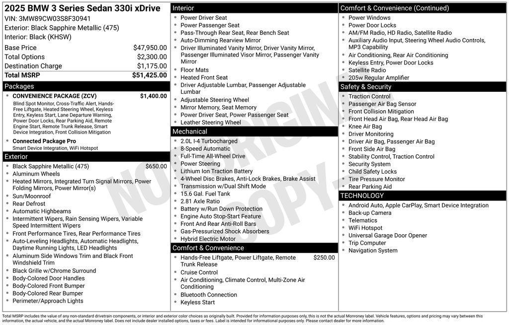 used 2025 BMW 330 car, priced at $35,886