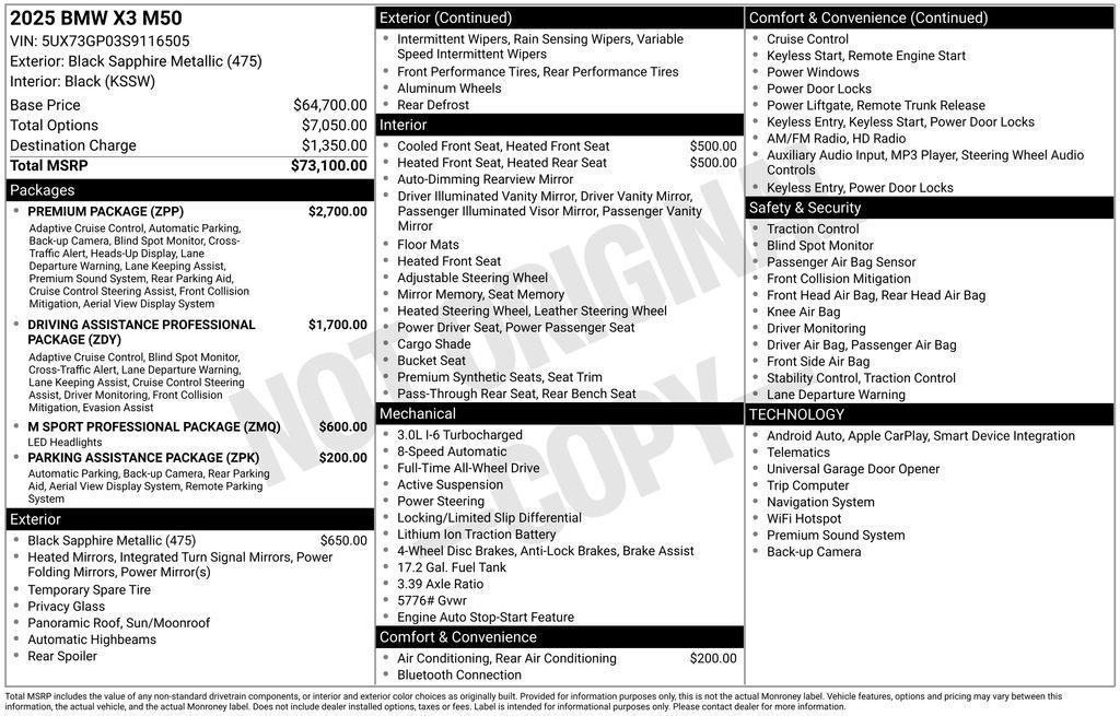 used 2025 BMW X3 car, priced at $54,886