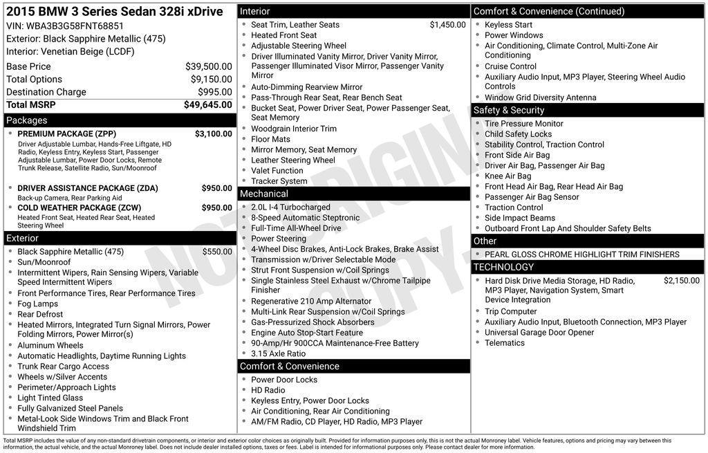 used 2015 BMW 328 car, priced at $10,194