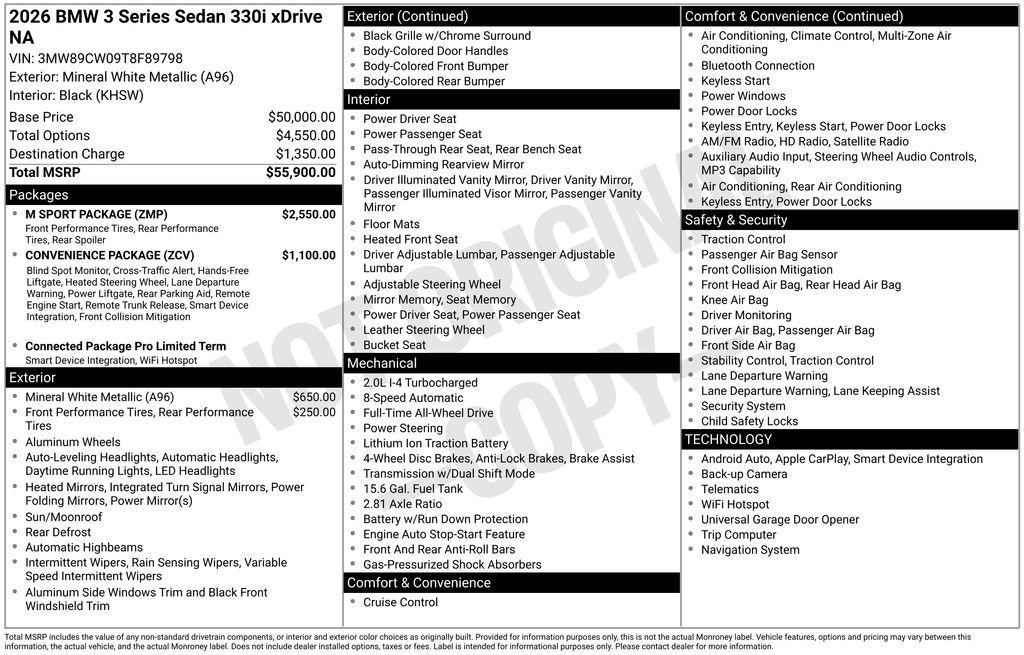 used 2026 BMW 330 car, priced at $43,298