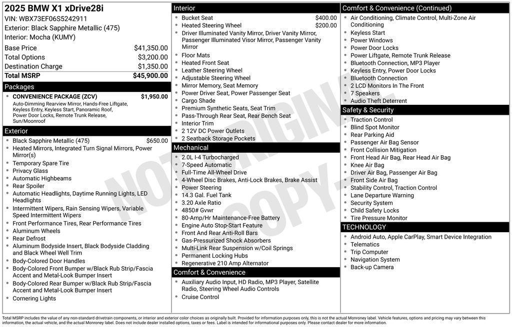 used 2025 BMW X1 car, priced at $33,914