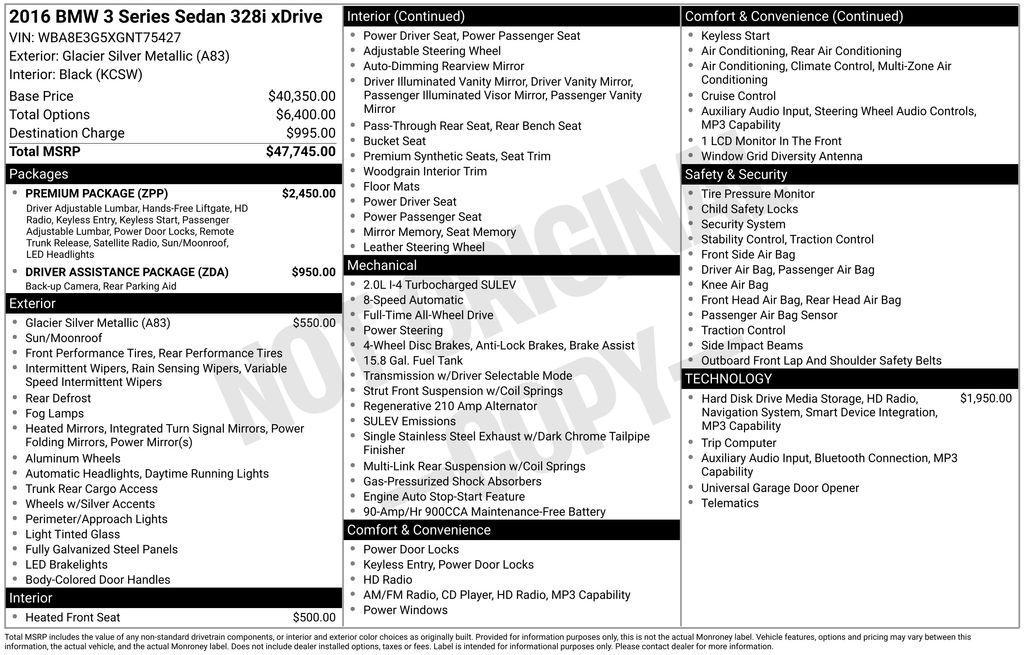 used 2016 BMW 328 car, priced at $7,986
