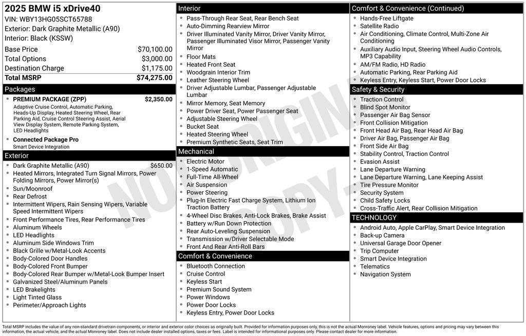 used 2025 BMW i5 car, priced at $47,520