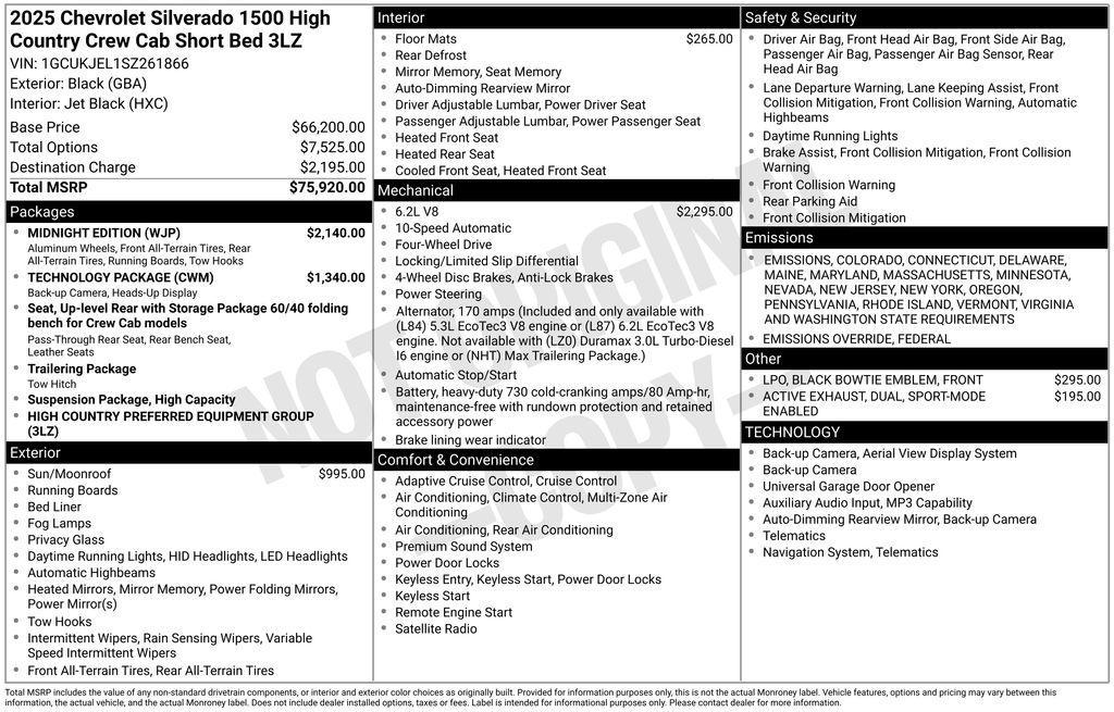 used 2025 Chevrolet Silverado 1500 car, priced at $61,750