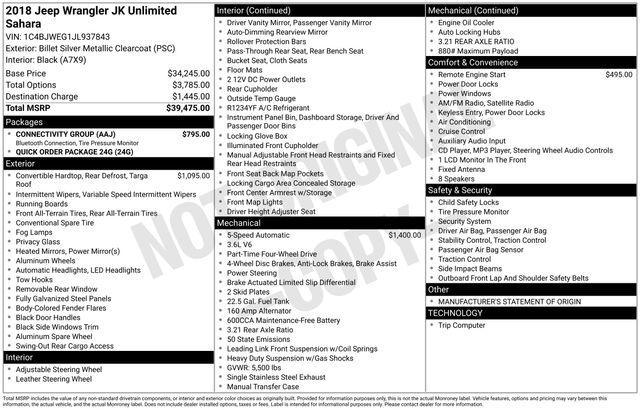 used 2018 Jeep Wrangler JK Unlimited car, priced at $22,697