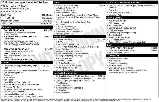 used 2018 Jeep Wrangler Unlimited car, priced at $25,497