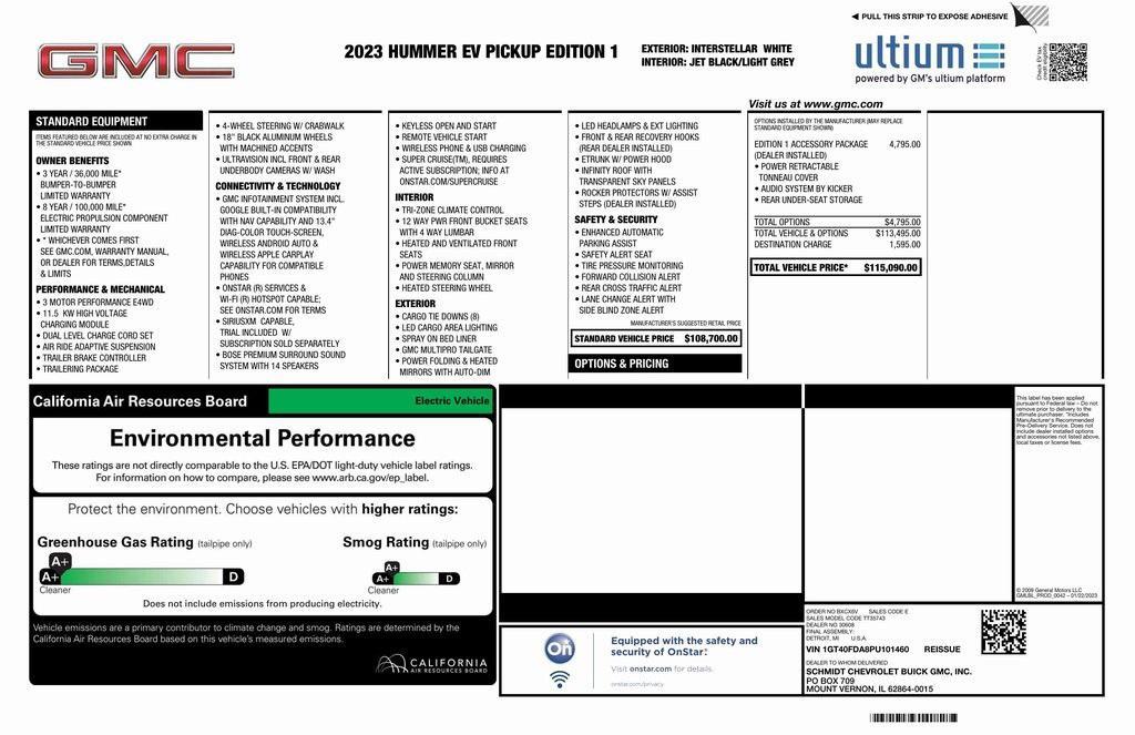 used 2023 GMC HUMMER EV Pickup car, priced at $69,497