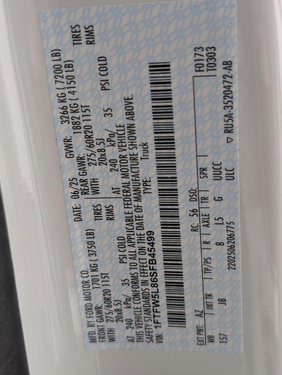 new 2025 Ford F-150 car, priced at $71,463