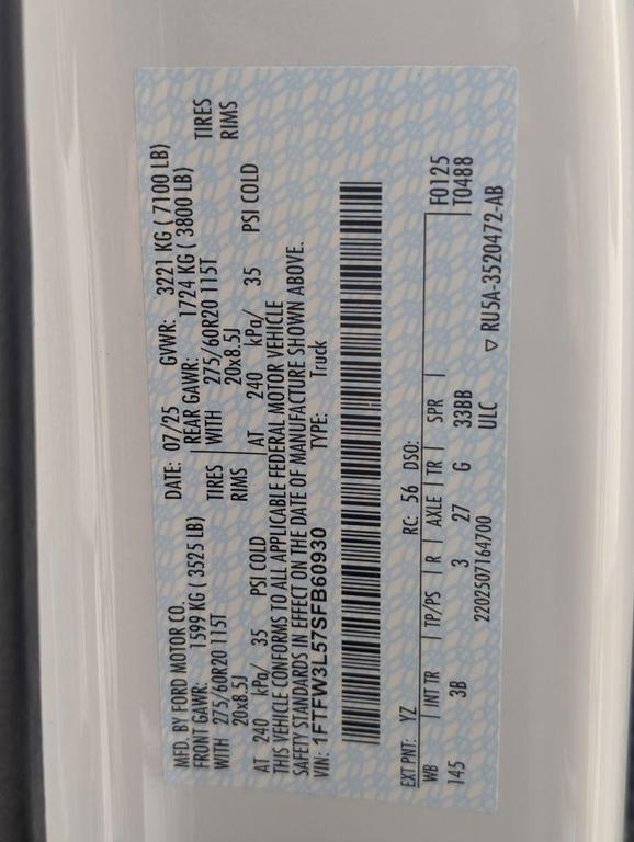 new 2025 Ford F-150 car, priced at $60,349