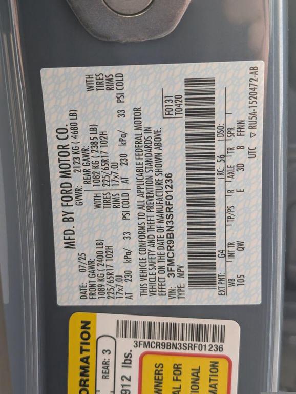 new 2025 Ford Bronco Sport car, priced at $32,103