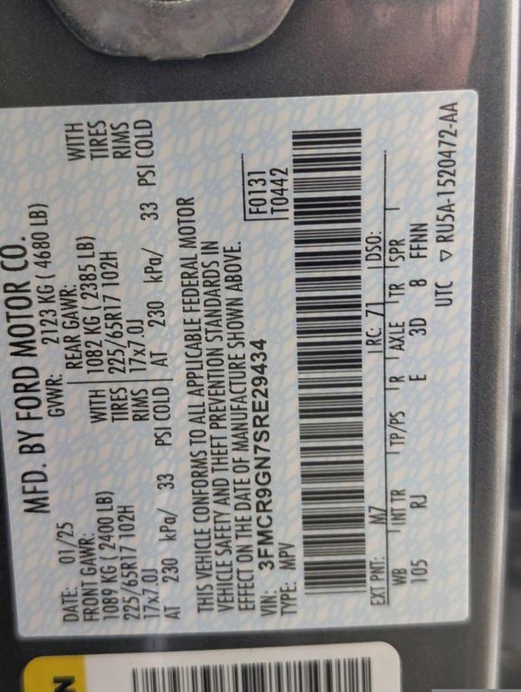 new 2025 Ford Bronco Sport car, priced at $33,361