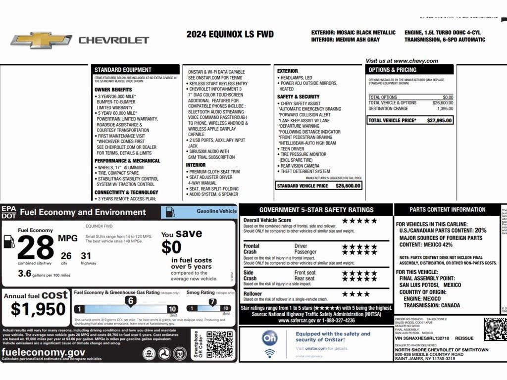 used 2024 Chevrolet Equinox car, priced at $19,999