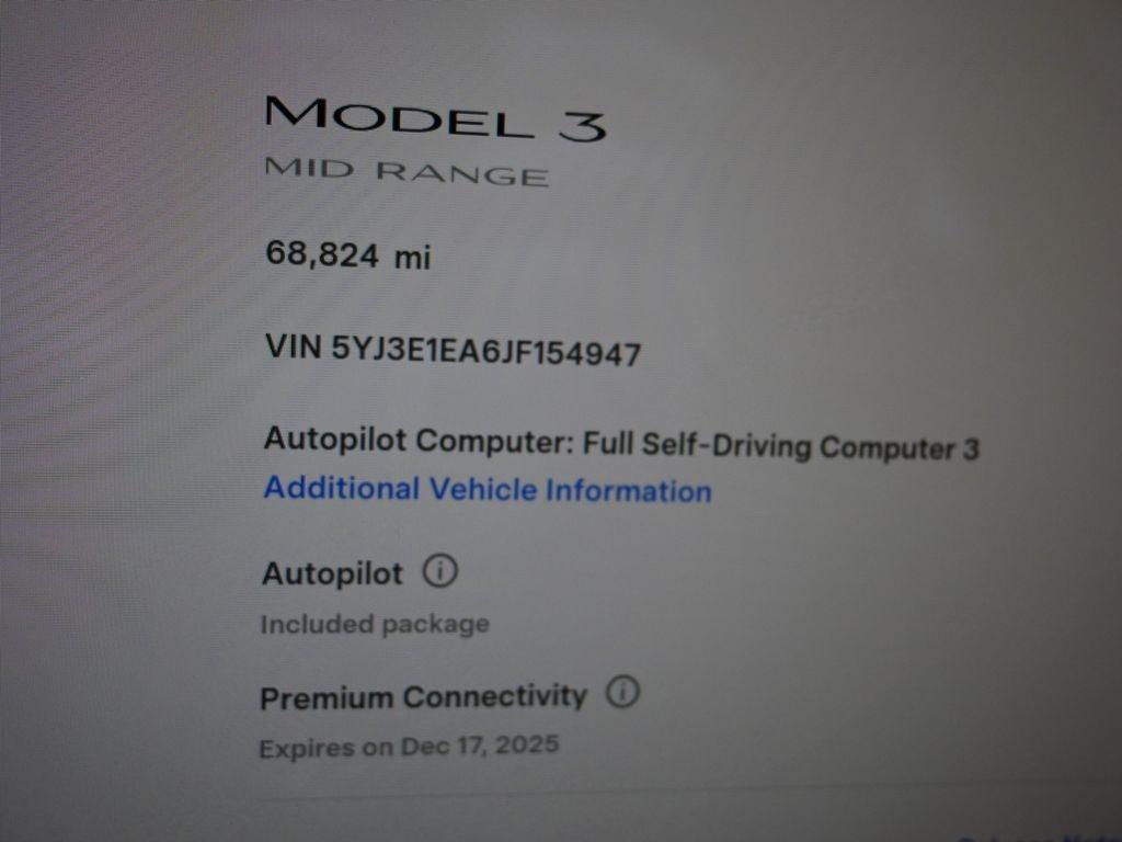 used 2018 Tesla Model 3 car, priced at $17,499