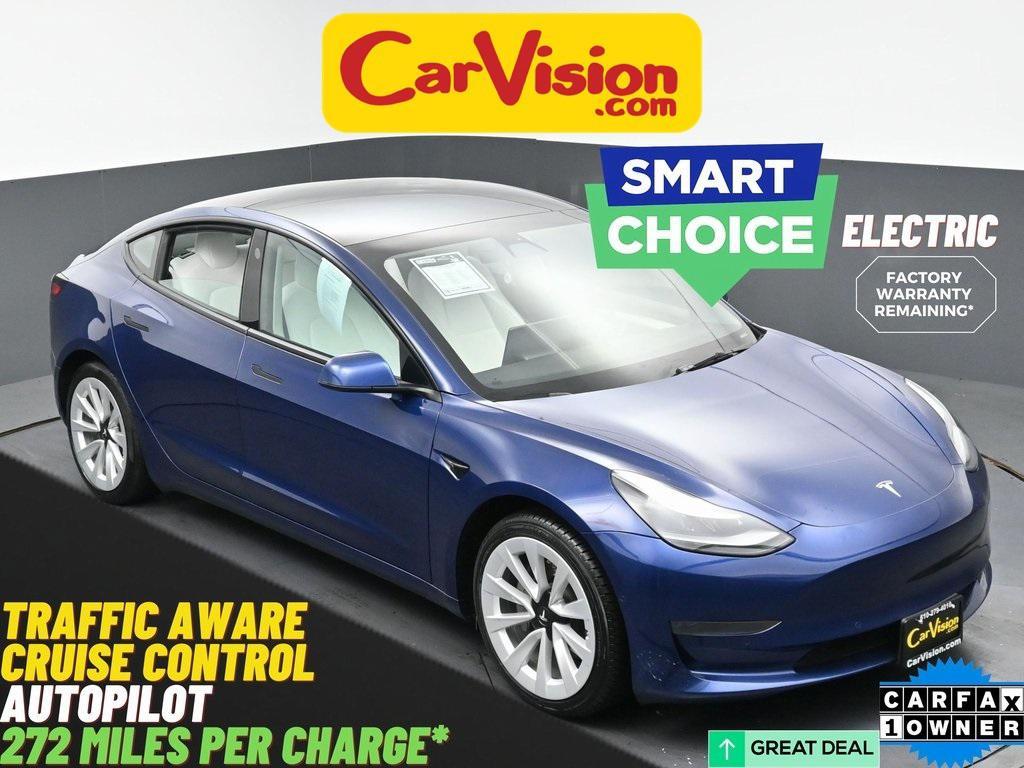 used 2022 Tesla Model 3 car, priced at $19,699