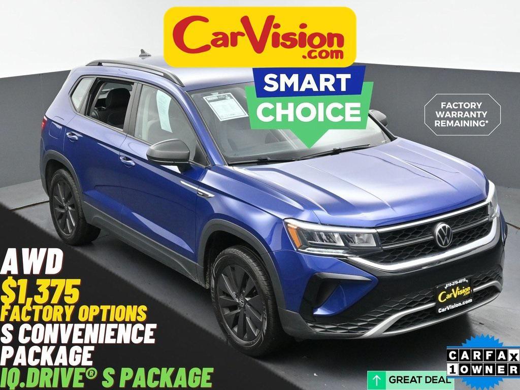 used 2022 Volkswagen Taos car, priced at $15,999