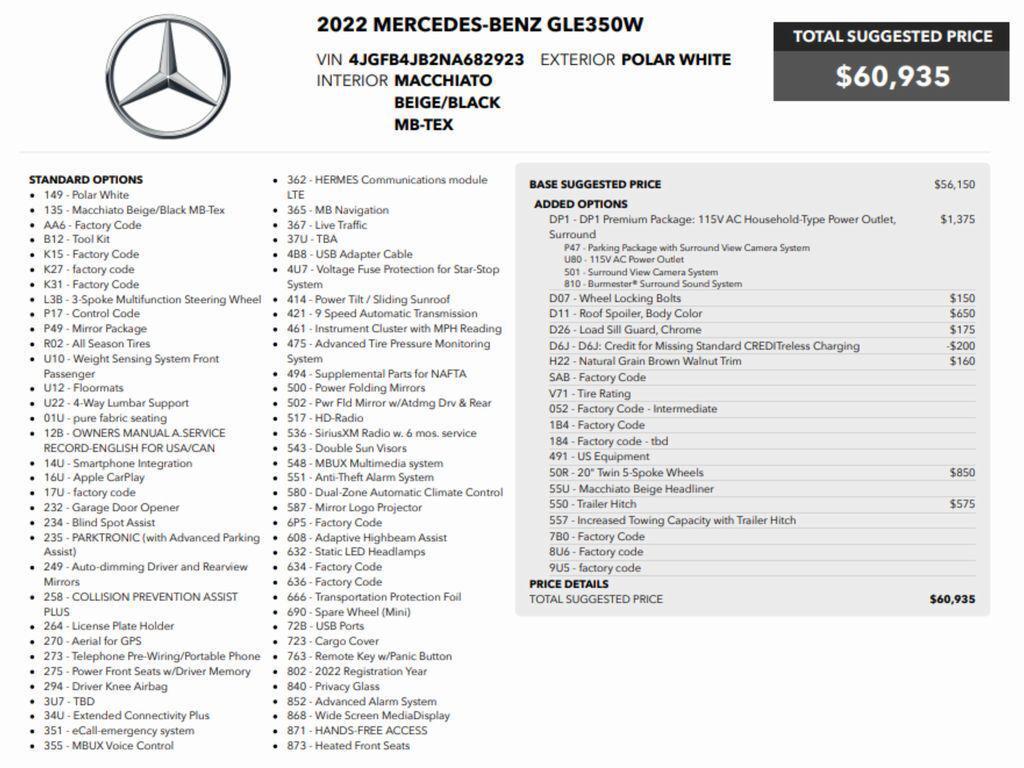 used 2022 Mercedes-Benz GLE 350 car, priced at $32,499
