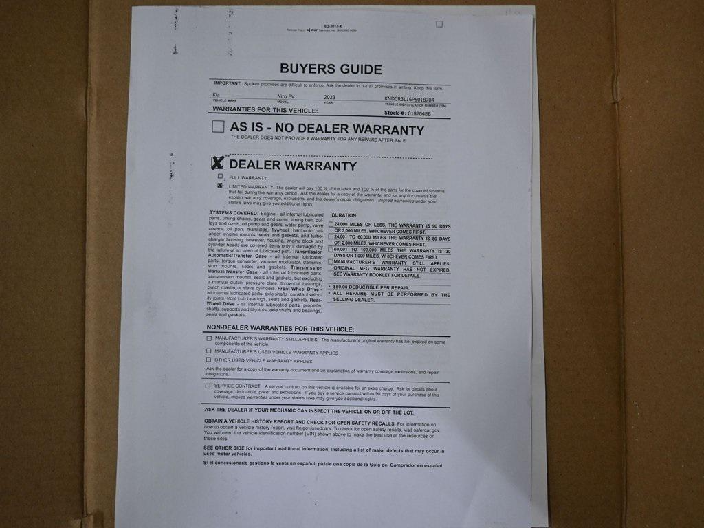 used 2023 Kia Niro EV car, priced at $15,499