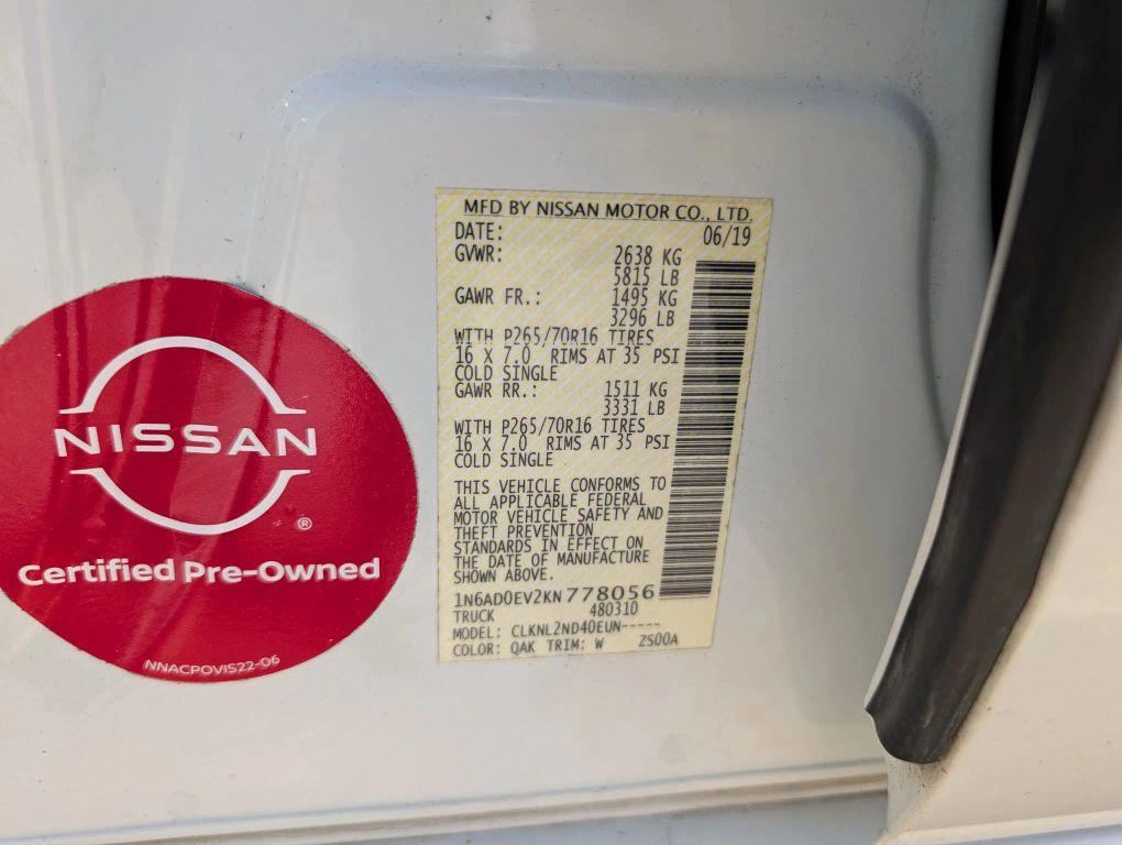 used 2019 Nissan Frontier car, priced at $16,897