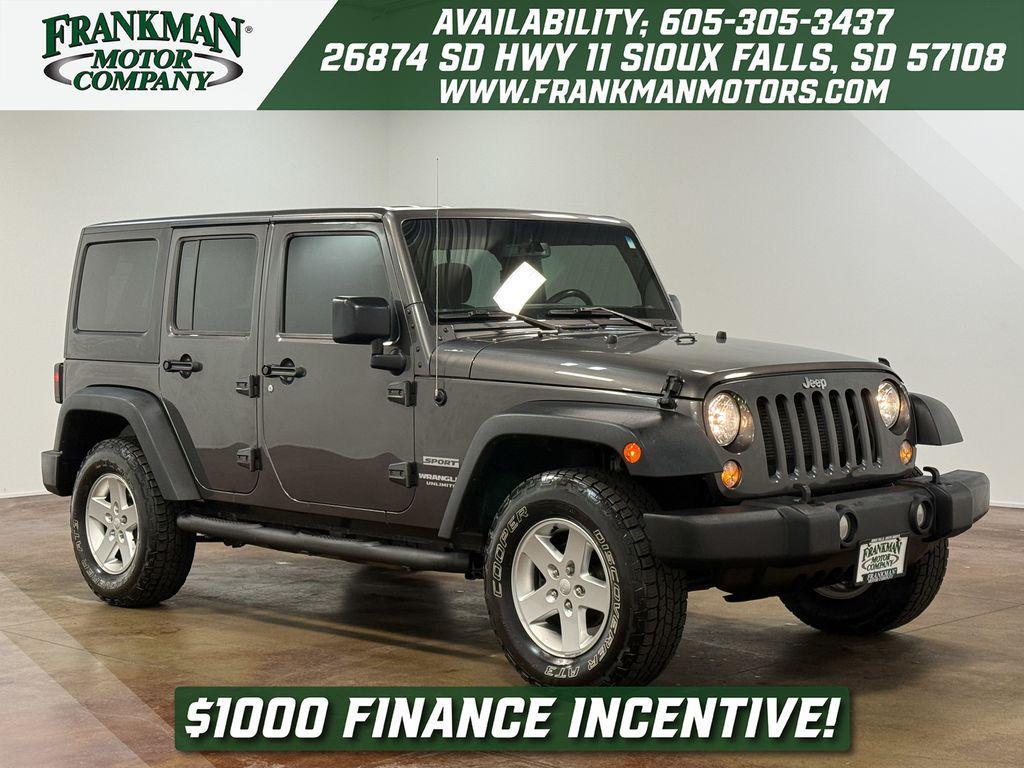 used 2016 Jeep Wrangler Unlimited car, priced at $16,945