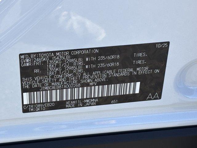 new 2026 Toyota bZ car, priced at $40,494