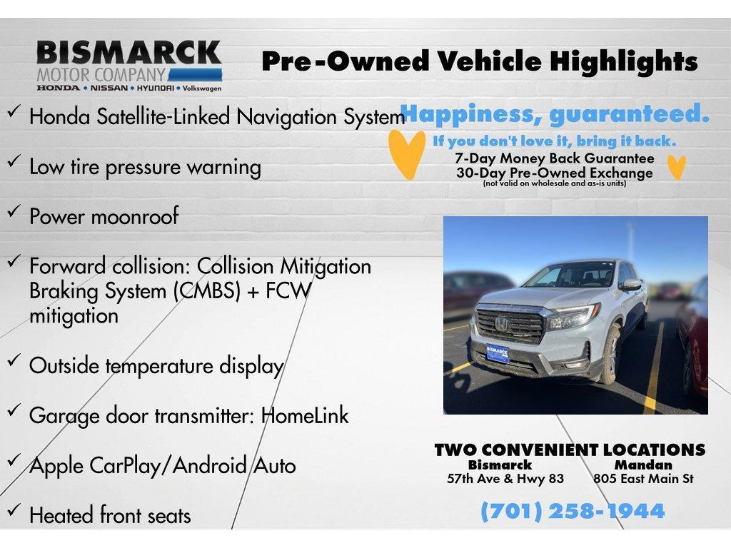used 2022 Honda Ridgeline car, priced at $30,988