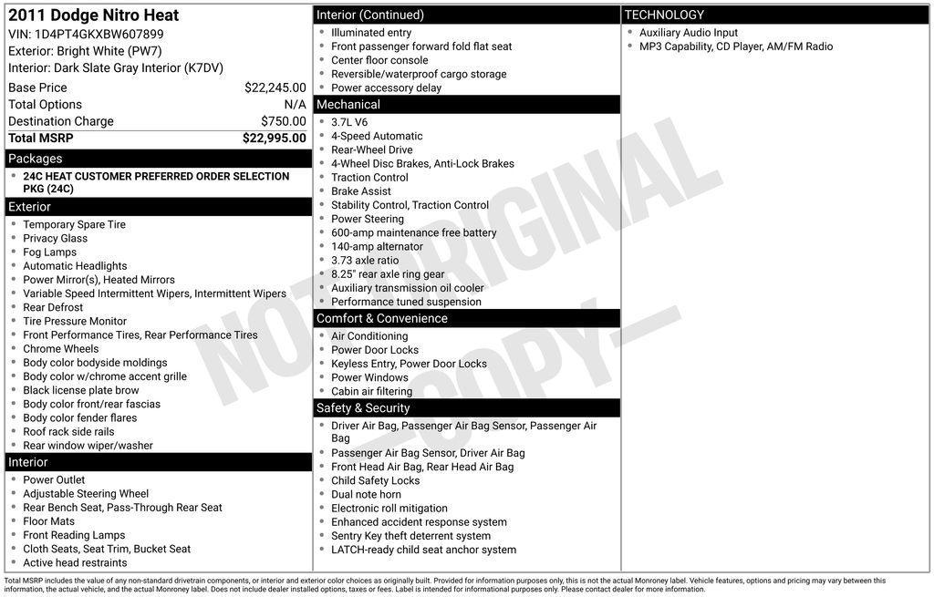 used 2011 Dodge Nitro car, priced at $6,750