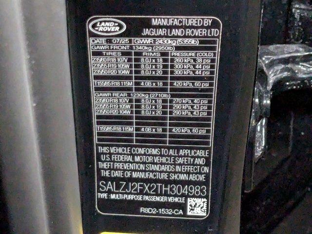 new 2026 Land Rover Range Rover Evoque car, priced at $53,412