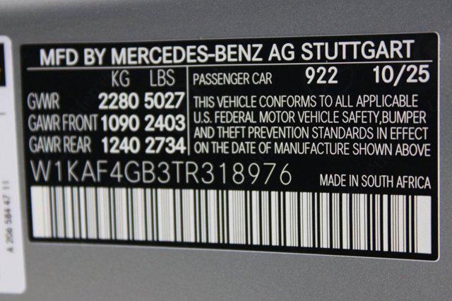 new 2026 Mercedes-Benz C-Class car, priced at $53,035