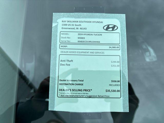 used 2024 Hyundai TUCSON Hybrid car, priced at $35,530