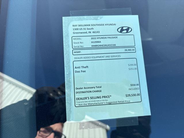 used 2022 Hyundai Palisade car, priced at $27,500