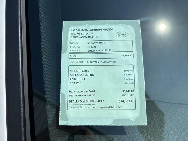 new 2025 Hyundai SANTA CRUZ car, priced at $40,436