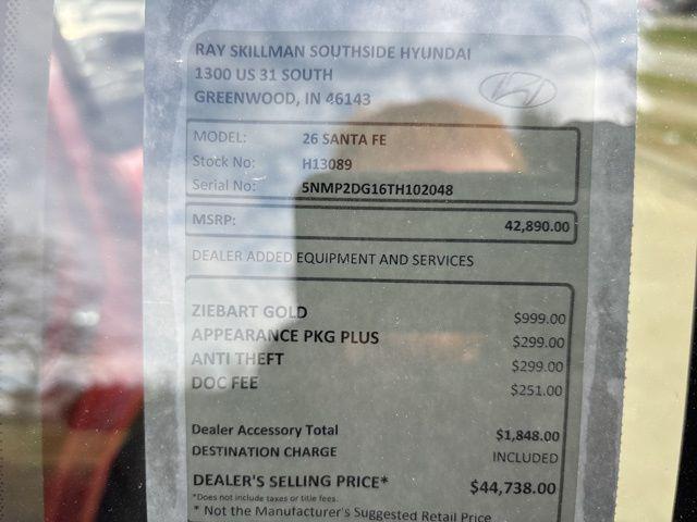 new 2026 Hyundai Santa Fe car, priced at $41,899