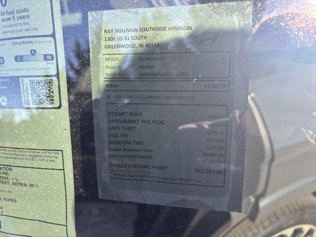 new 2026 Hyundai Palisade Hybrid car, priced at $61,160