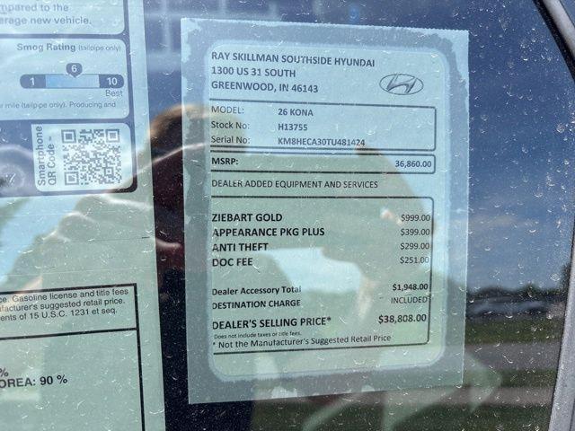 new 2026 Hyundai Kona car, priced at $37,059