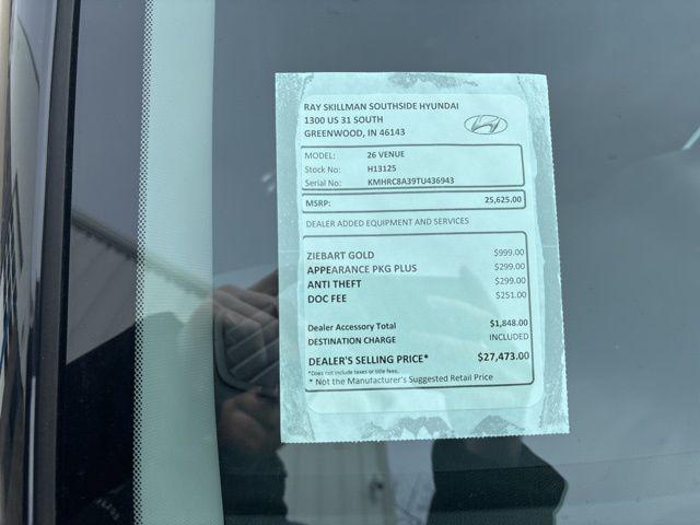 new 2026 Hyundai Venue car, priced at $25,625