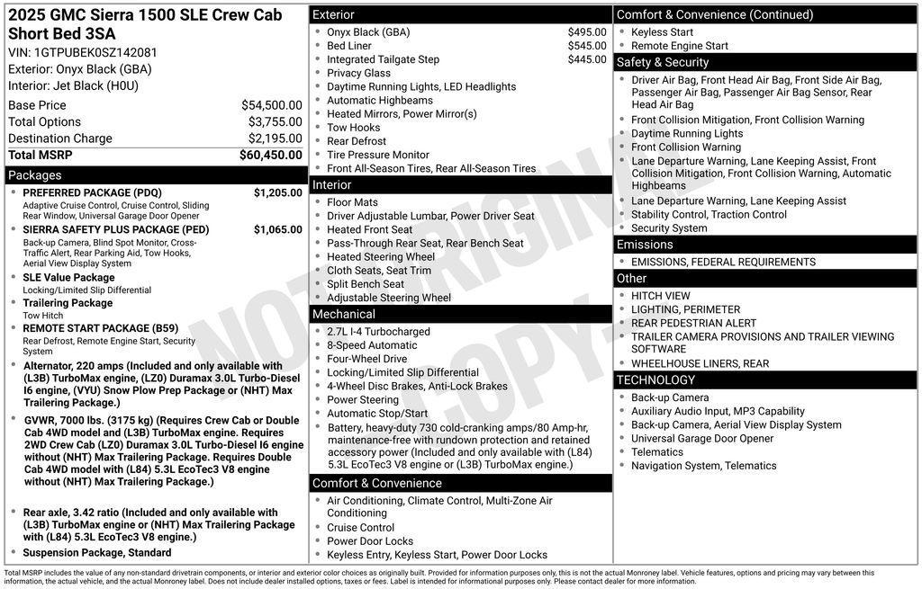 used 2025 GMC Sierra 1500 car, priced at $43,000